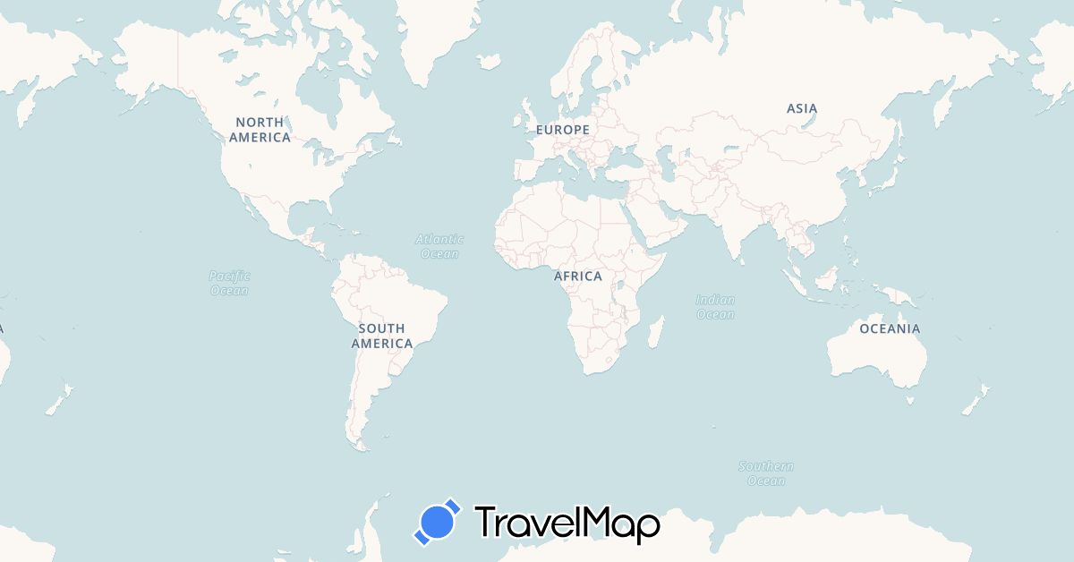 TravelMap itinerary: driving in Austria, Belgium, Switzerland, Czech Republic, Germany, France, Luxembourg, Netherlands (Europe)